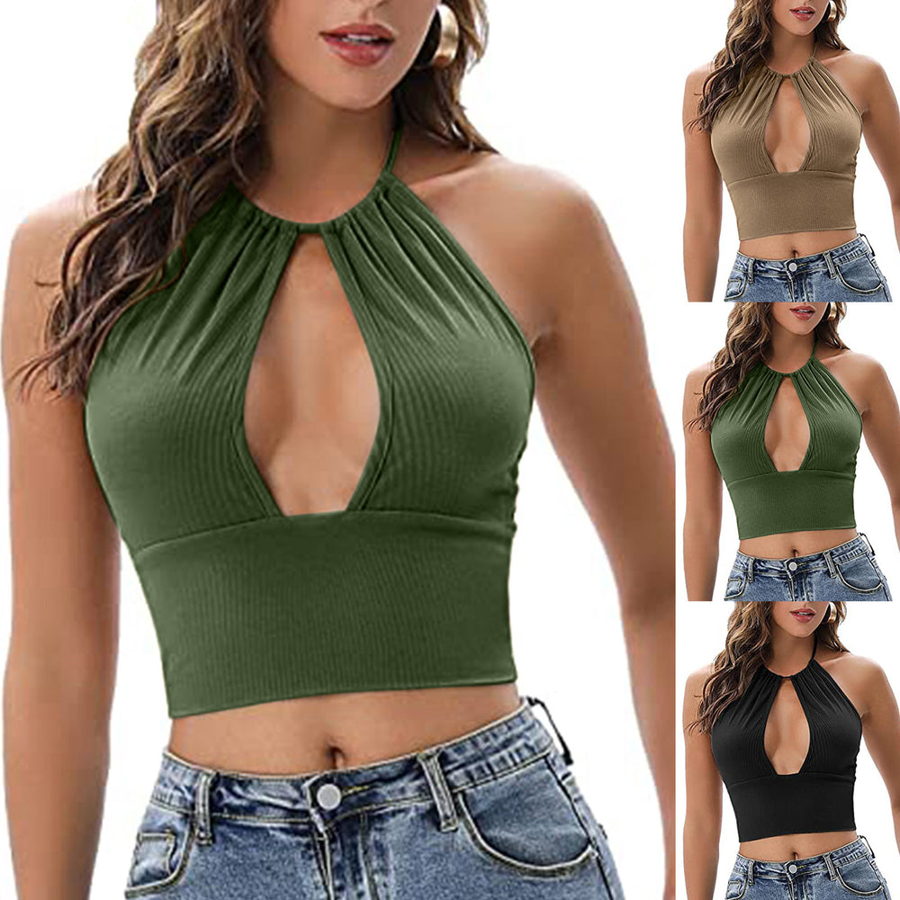 Halter Cutout Top