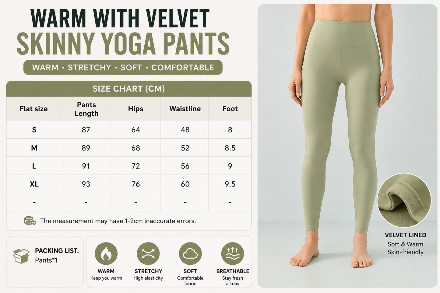 Warm With Velvet Skinny Yoga Pants Women
