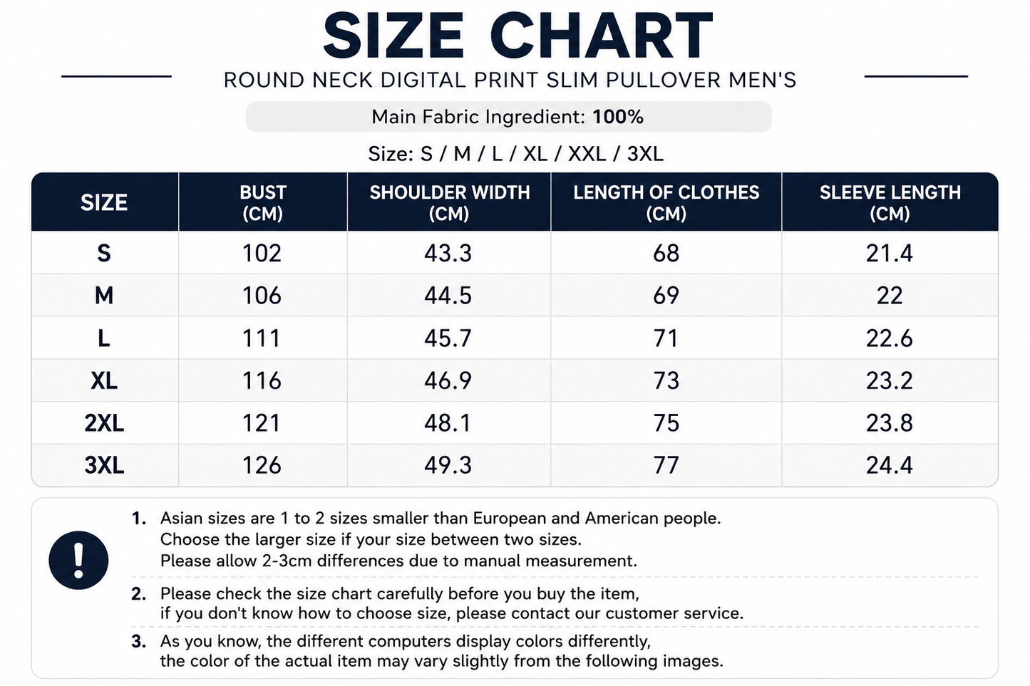 Round Neck Digital Print Slim Pullover Men's T-shirt