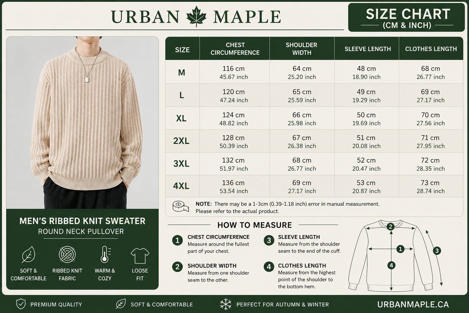 Men's Ribbed Knit Sweater