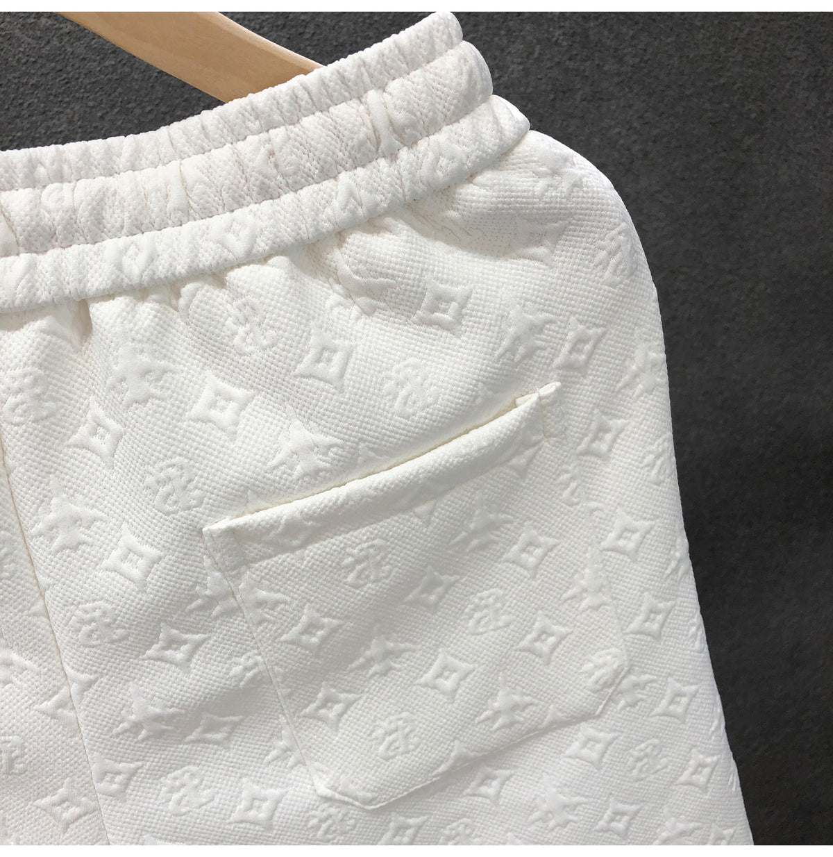Men's White Jacquard Shorts – Casual Summer Shorts