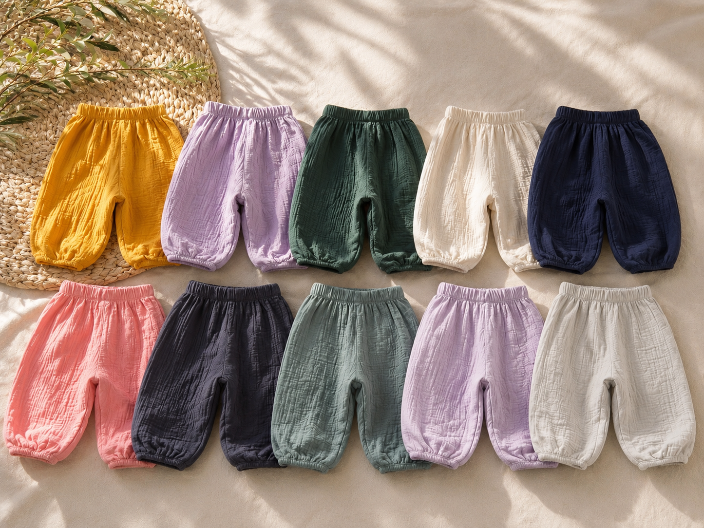 Cotton linen harem pants