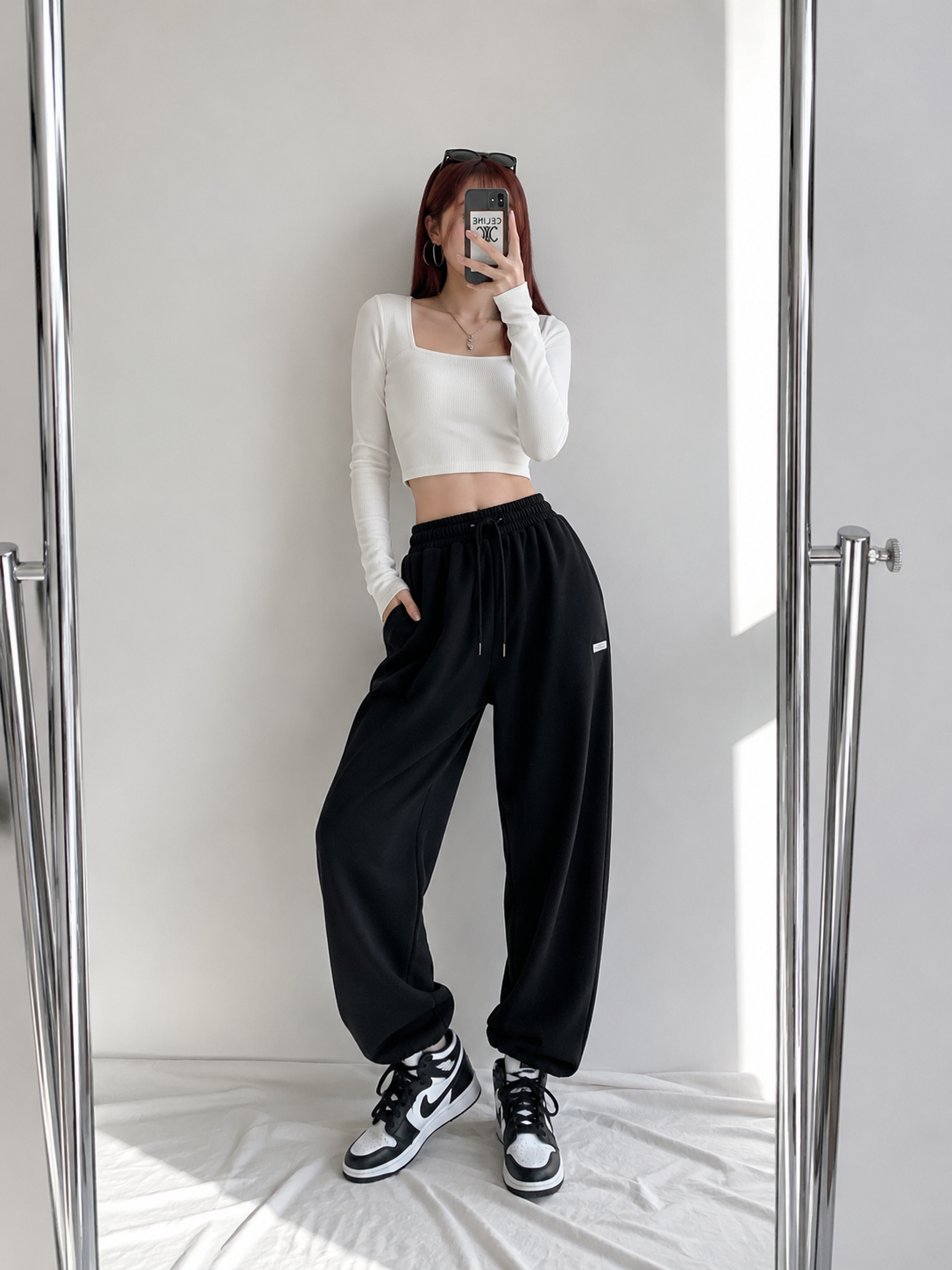 American-style Letter-print Casual Jogger Pants For Women