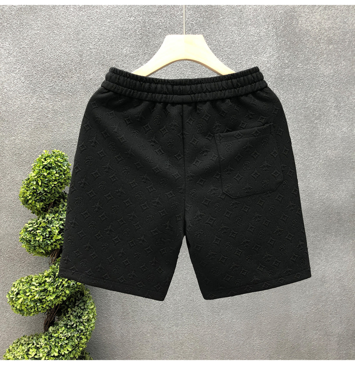Men's White Jacquard Shorts – Casual Summer Shorts