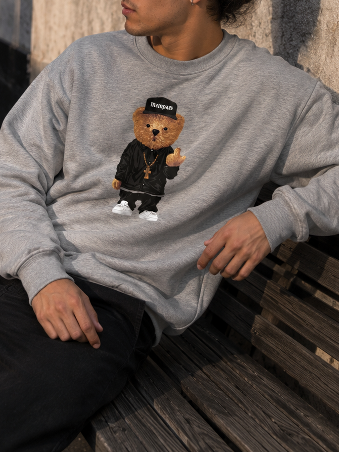 Bear Top Loose Sports Casual Men's & Women's Top