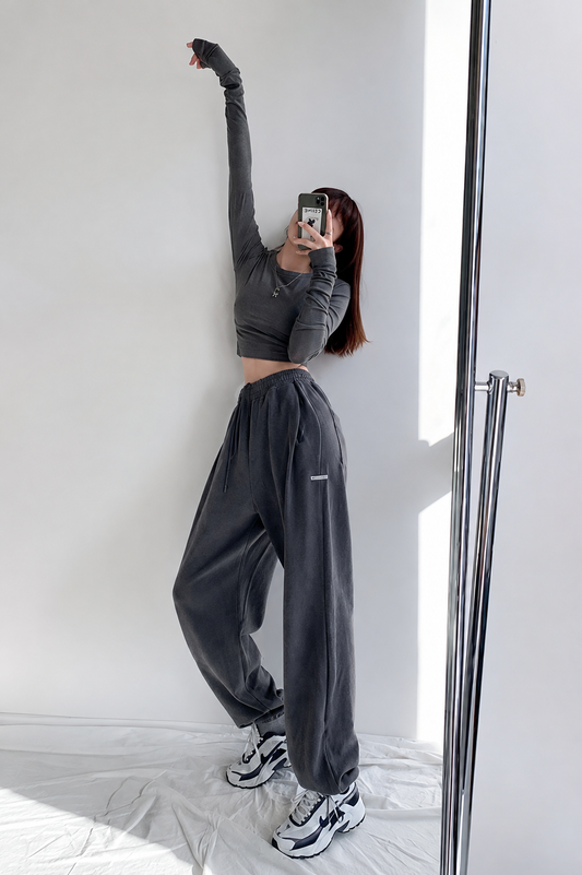 American-style Letter-print Casual Jogger Pants For Women