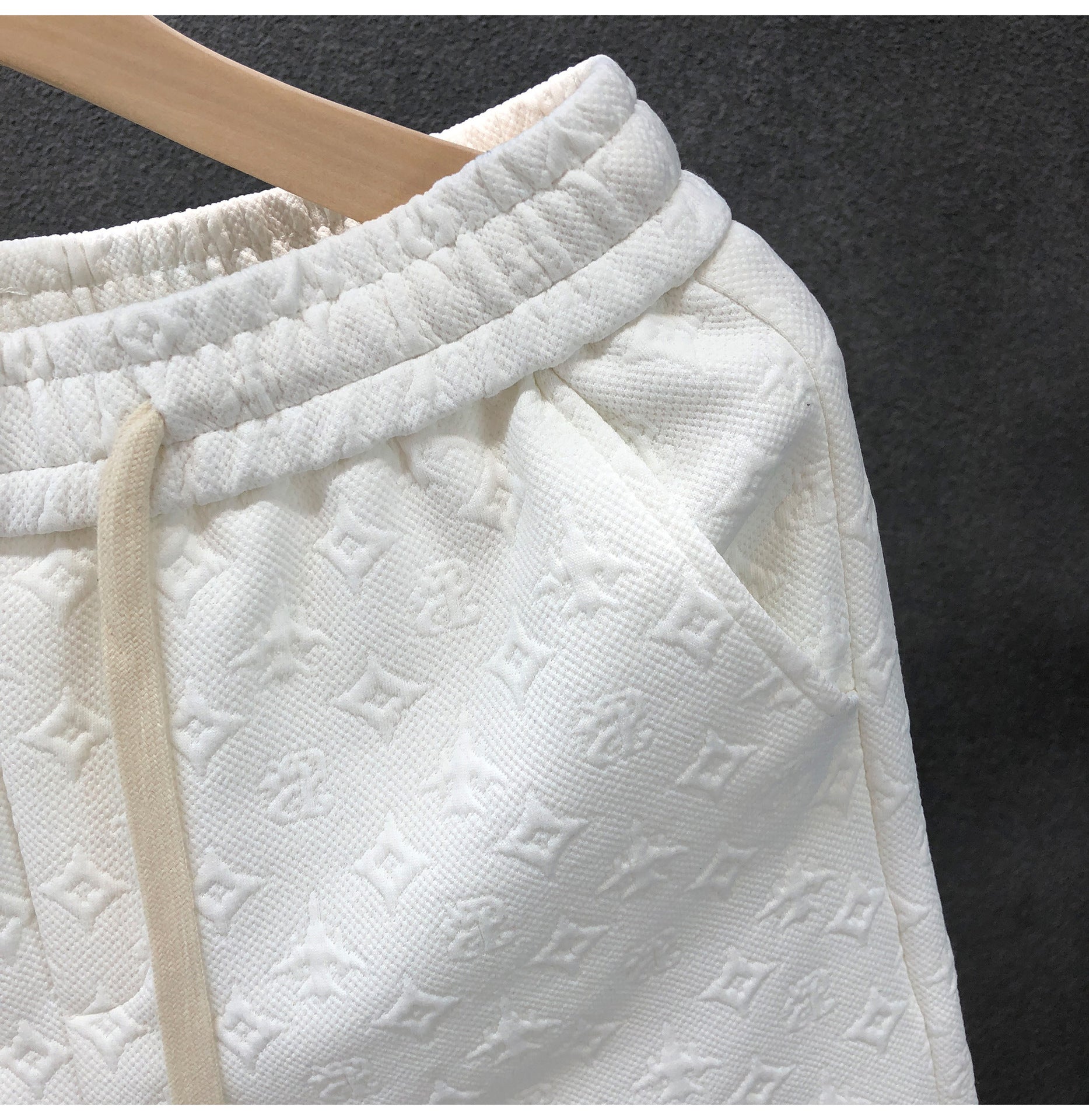 Men's White Jacquard Shorts – Casual Summer Shorts