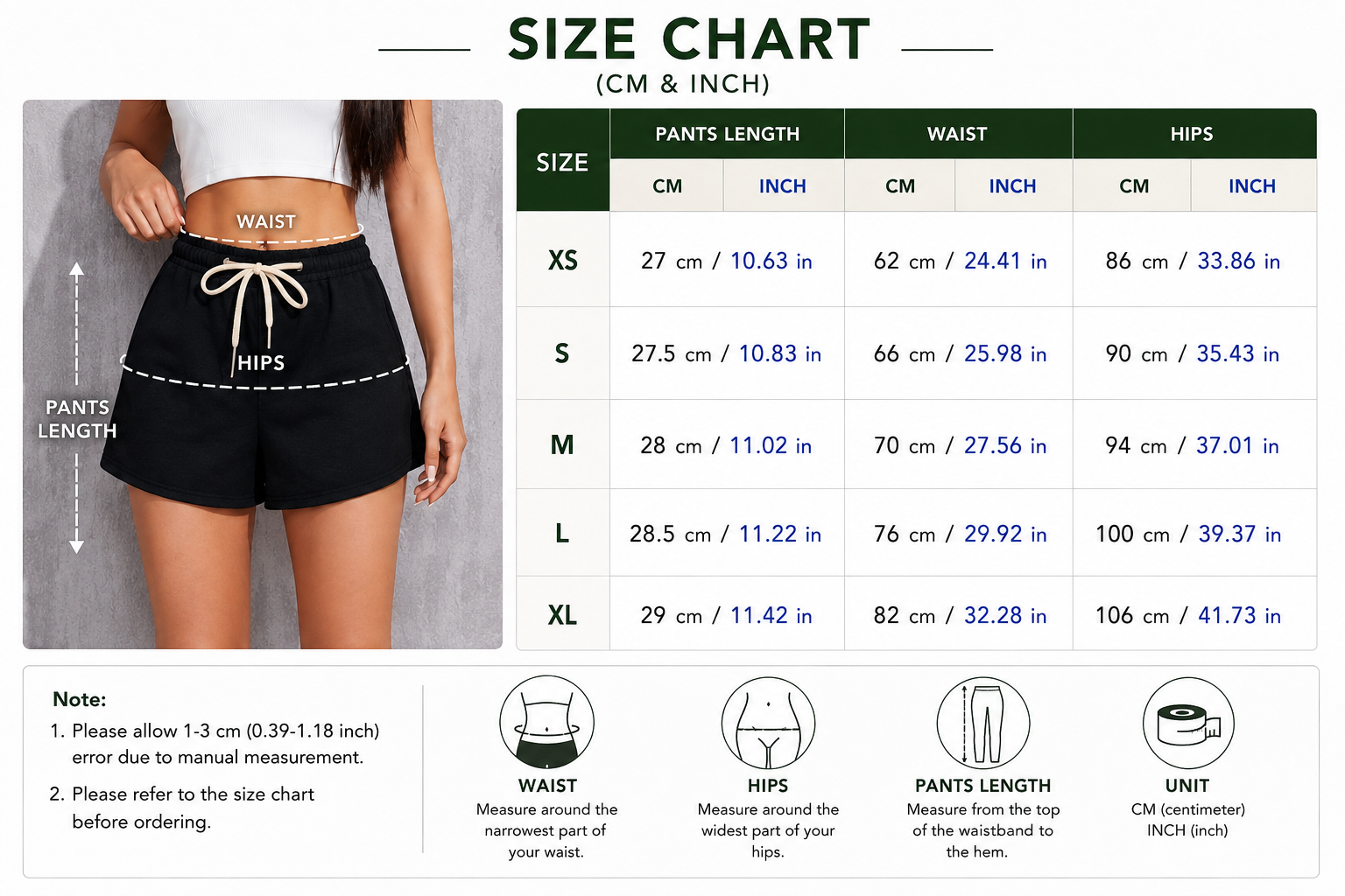 Women’s Jean Shorts with Drawstring & Pockets | High-Waisted